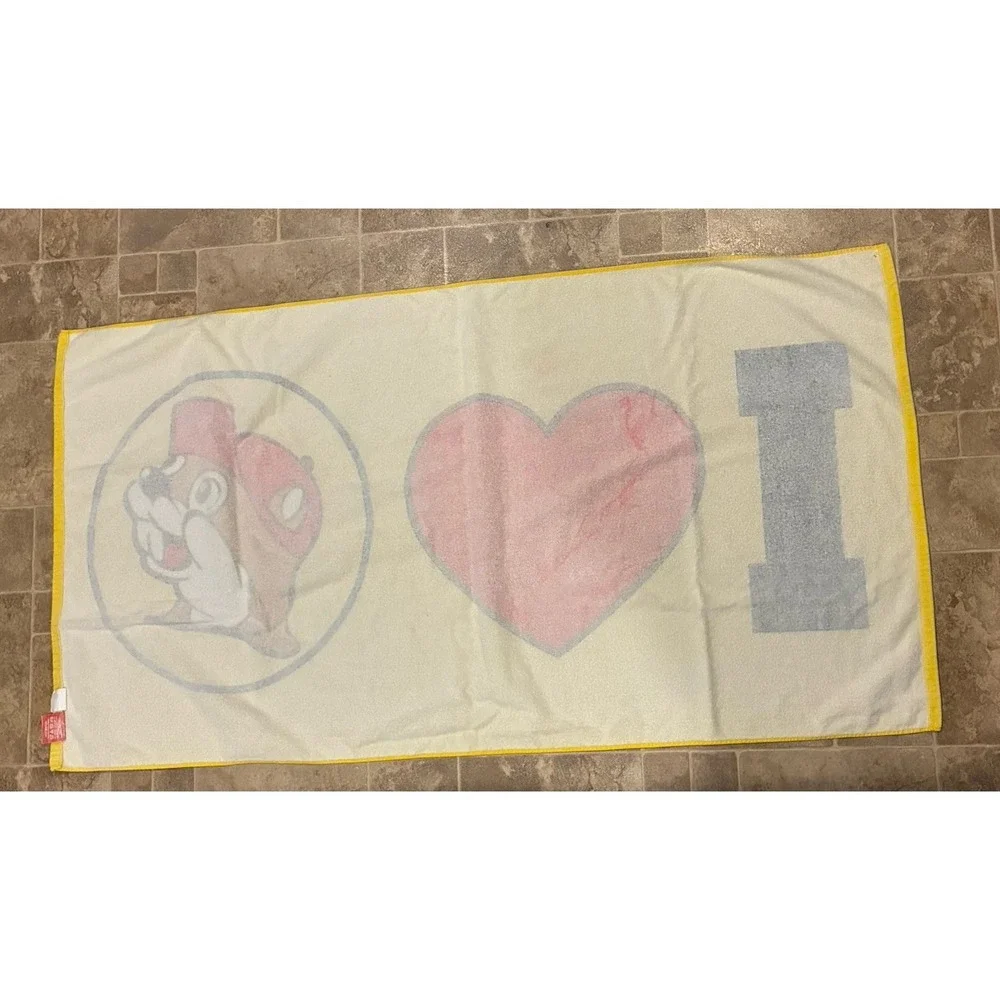 I Love Buc-ee's Beach Towel‎ Large Nautical Ocean